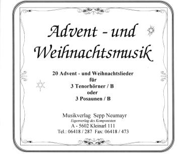 20 Advent- und Weihnachtslieder für 3 Tenorhörner oder 3 Posaunen / B